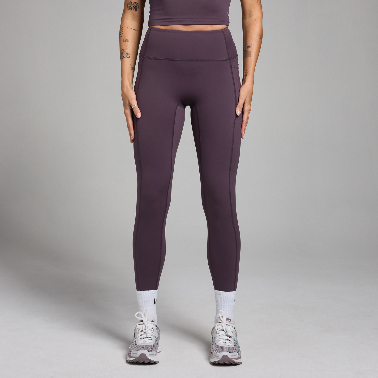 foto del prodotto leggings con tasca mp active da donna viola scuro m