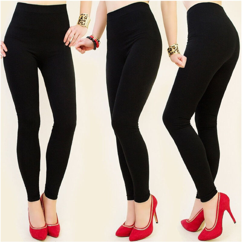 foto del prodotto leggings mod.919 elastici nero tessuto opaco da donna comodi eleganti trade shop traesio