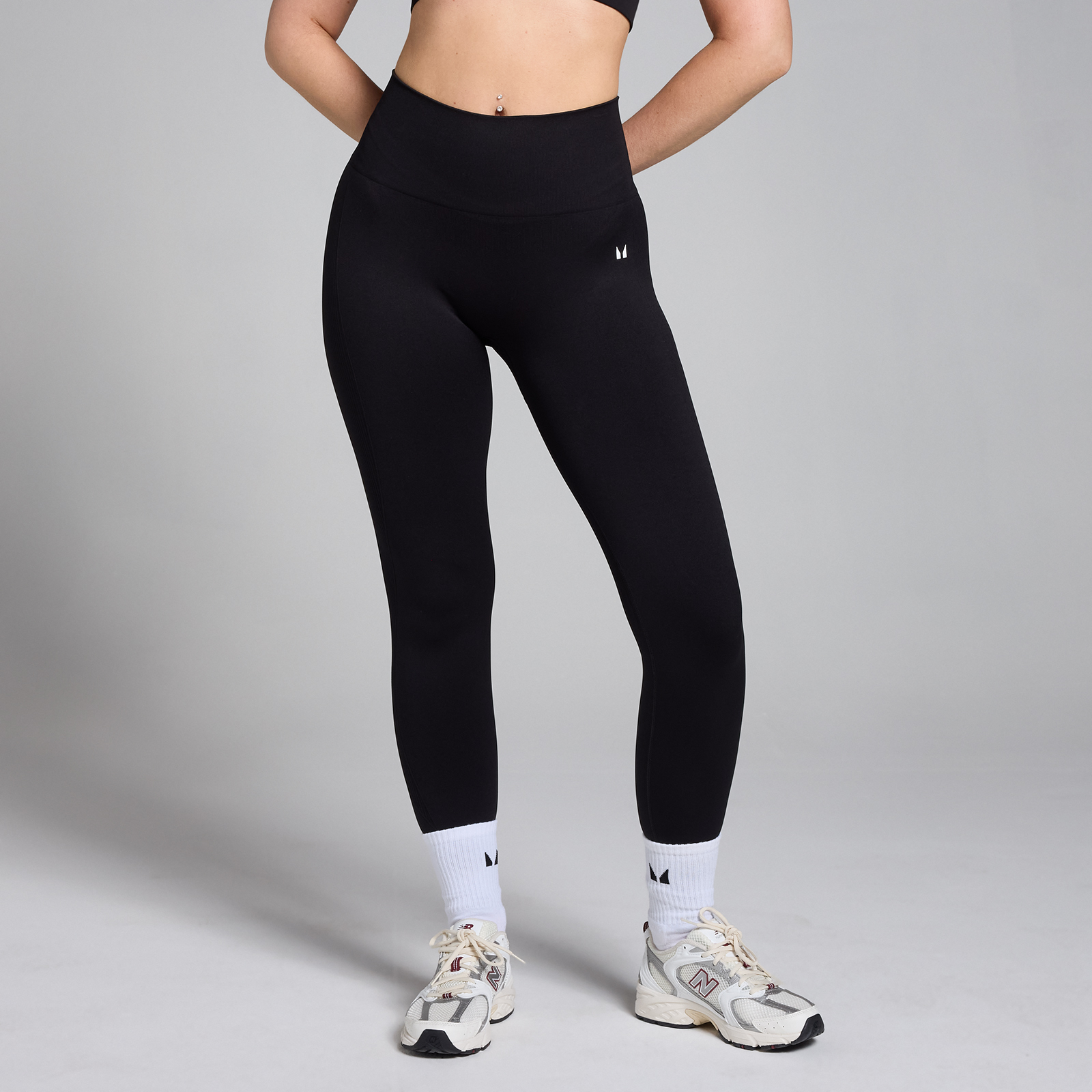 foto del prodotto leggings senza cuciture mp shape da donna neri xxl