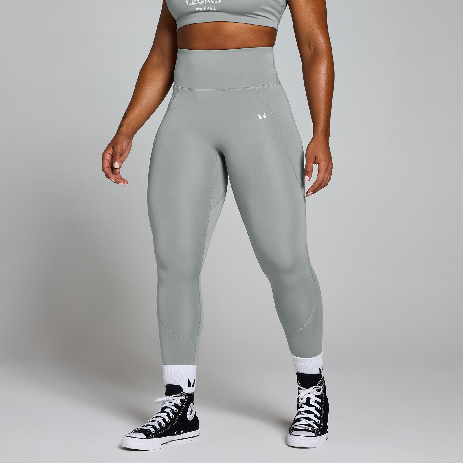 foto del prodotto leggings sportivi con grafica origin mp da donna fossil grey xl