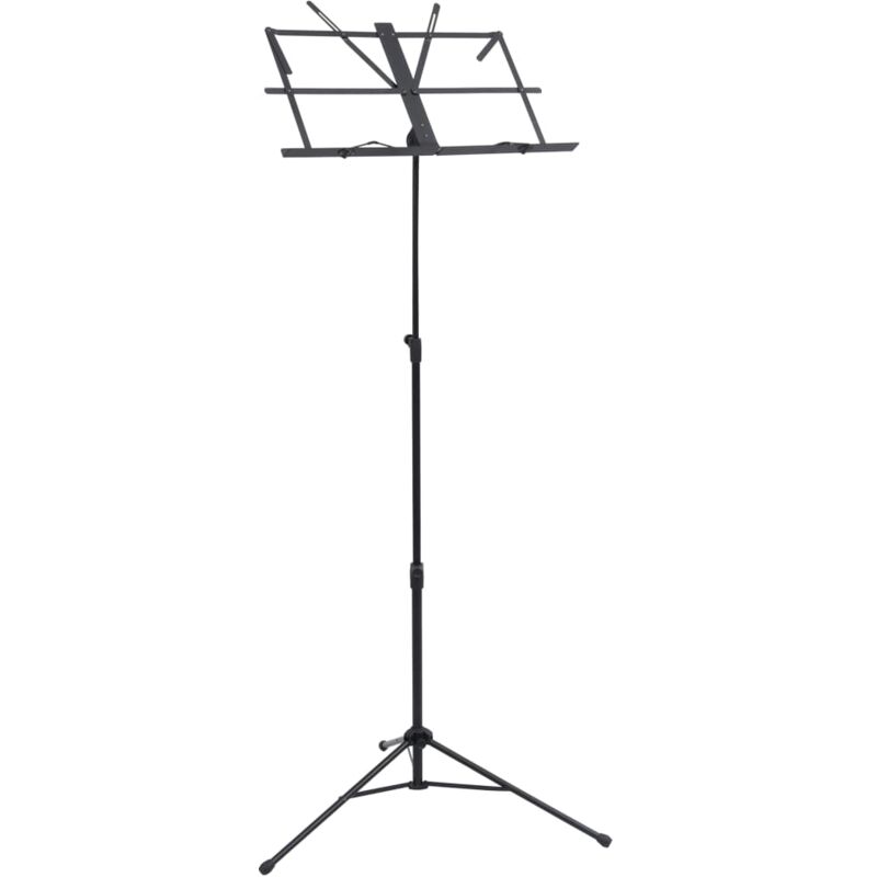 foto del prodotto leggio musicale nero in acciaio - vidaxl