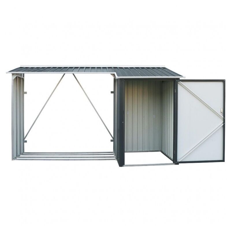 foto del prodotto legnaia con ripostiglio woodstore combo 8 x 3 di duramax, 272 x 108 x 160 cm
