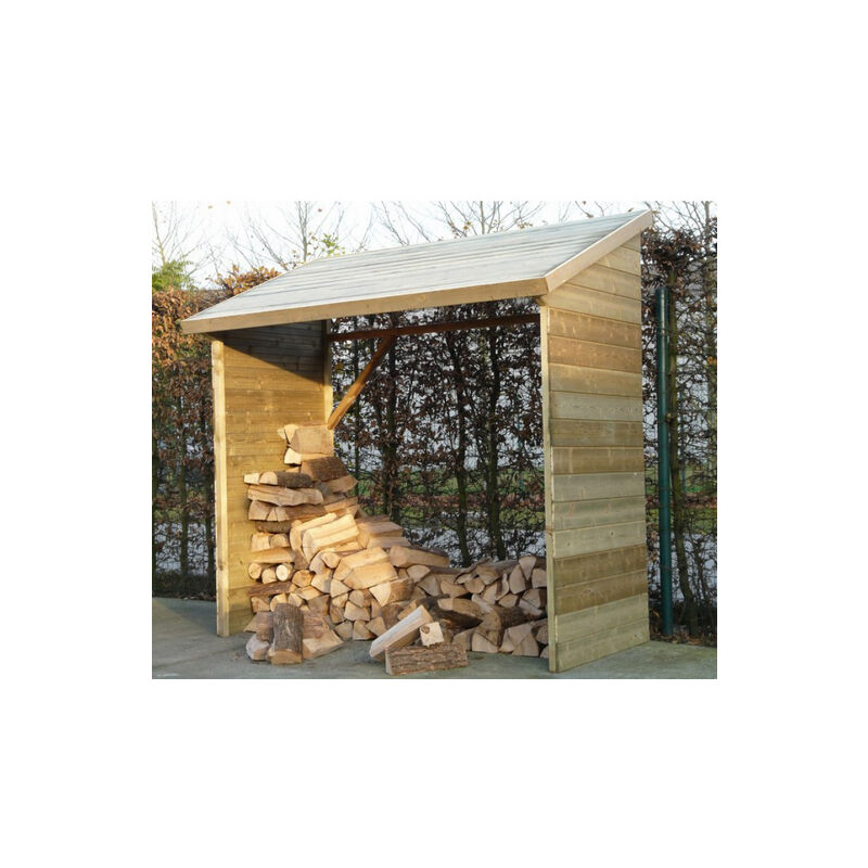 foto del prodotto legnaia da esterno 208 x 97 x 215 h. cm in legno trattato