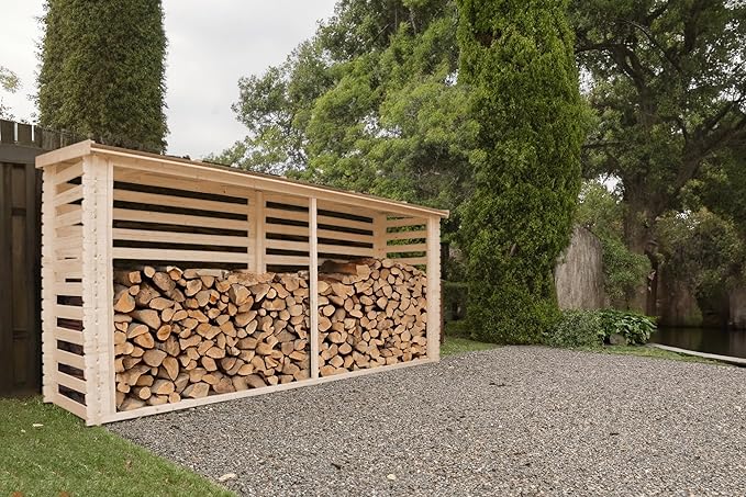 foto del prodotto legnaia da esterno in legno 112x458xa199 cm 6,7 m3 timbela m203