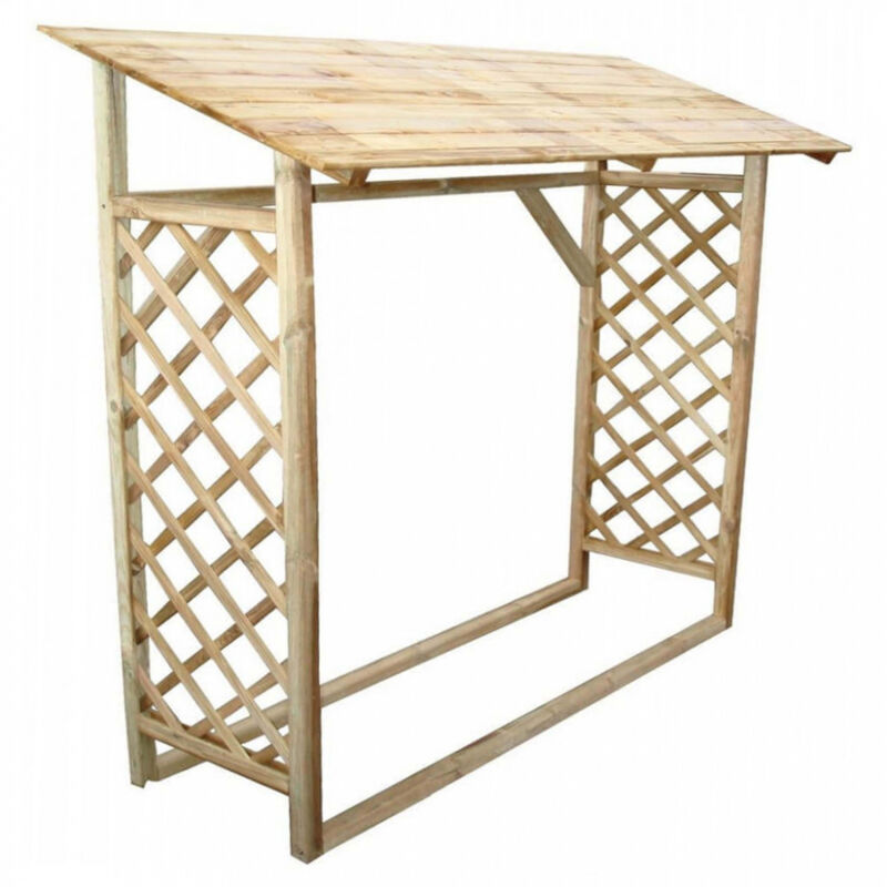 foto del prodotto legnaia da giardino in legno cm 180x66x177 stan
