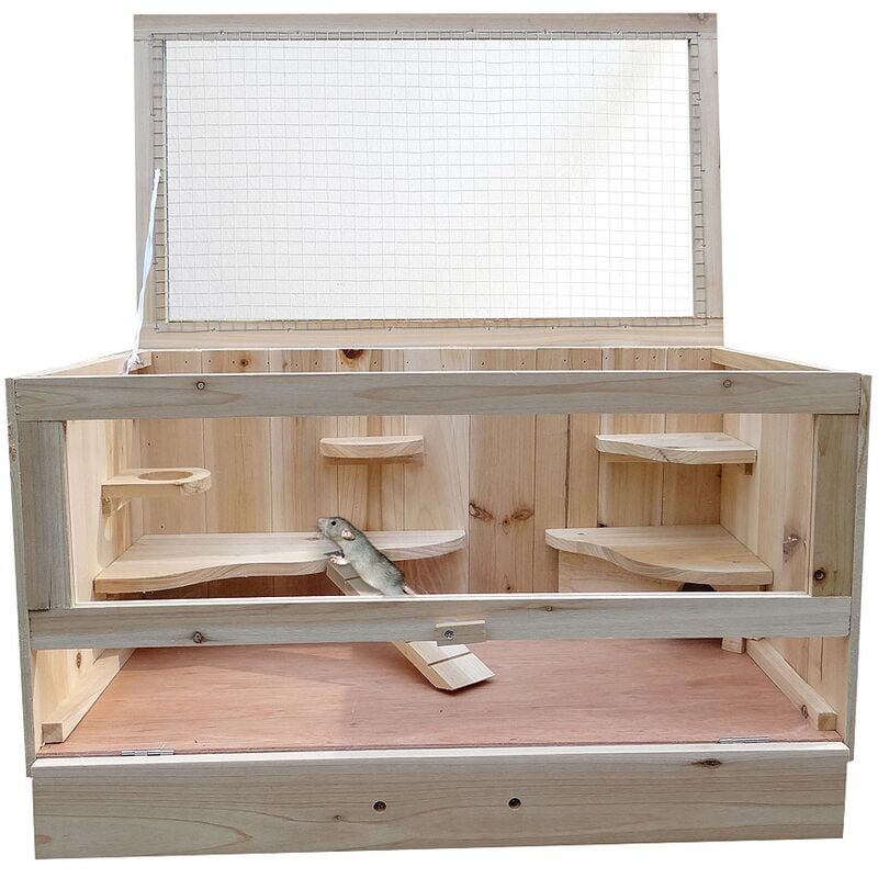 foto del prodotto legno gabbia di criceto roditori recinto stabile wow