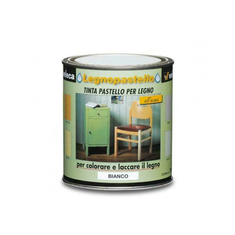 foto del prodotto legnopastello smalto per legno bianco lt.0,75