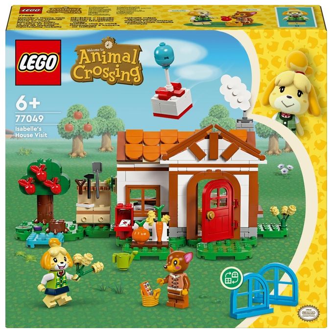 foto del prodotto lego animal crossing 77049 benvenuta, fuffi casa giocattolo da costruire, giochi creativi per bambini 6 con 2 personaggi
