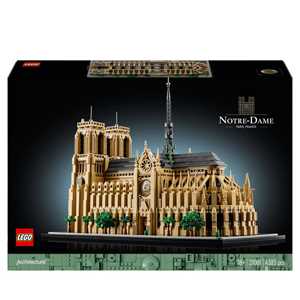 foto del prodotto lego architecture 21061 notre-dame de paris, kit modellismo per adulti di monumento da collezione, regalo per mamma o papà