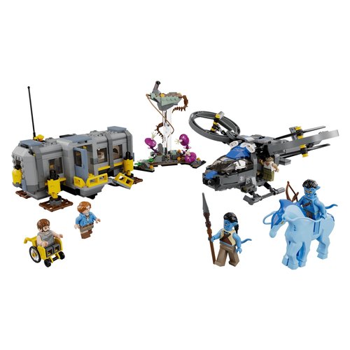 foto del prodotto lego avatar 75573 montagne fluttuanti sito 26 e samson rda, giochi per bambini con 5 minifigure ed elicottero giocattolo