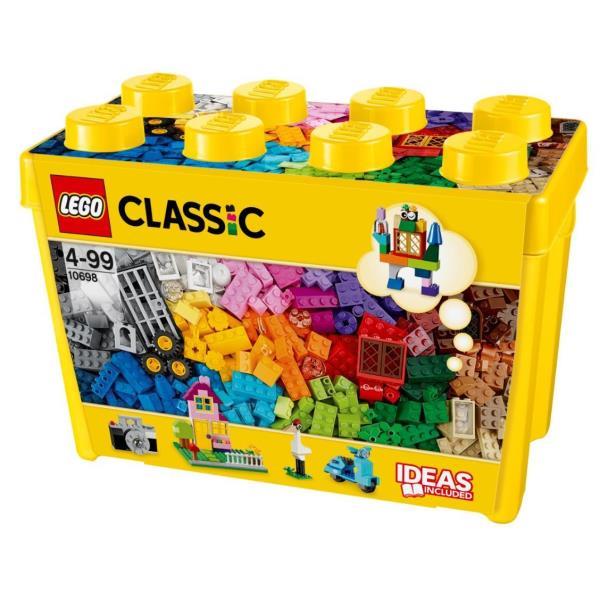 foto del prodotto lego classic 10698 scatola mattoncini creativi grande per costruire macchina fotografica, vespa e ruspa giocattolo