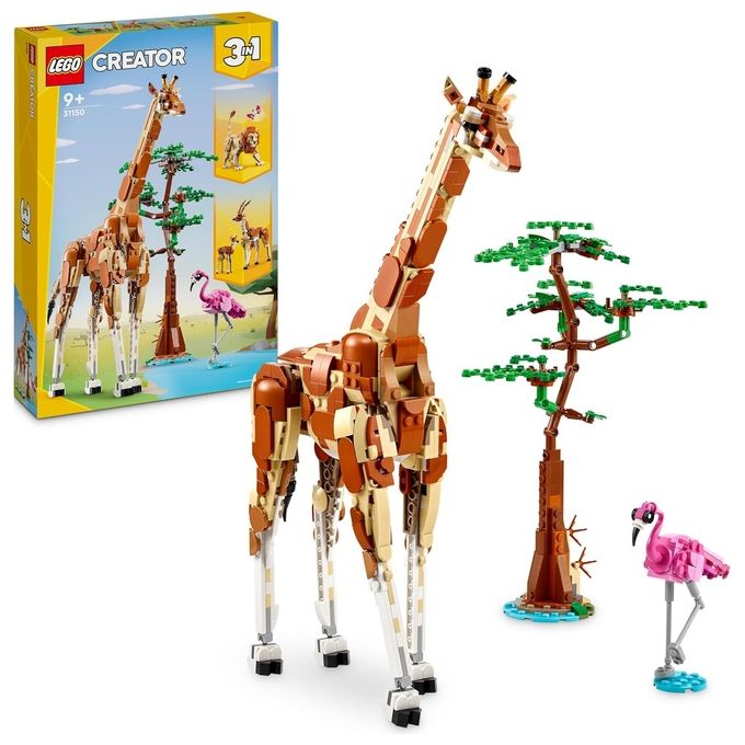 foto del prodotto lego creator 31150 3in1 animali del safari, giocattolo trasformabile da giraffa in 2 gazzelle o leone , giochi per bambini 9