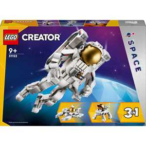 foto del prodotto lego creator 31152 3in1 astronauta trasformabile in cane giocattolo o in astronave, giochi da costruire per bambini di 9+