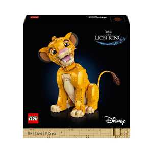 foto del prodotto lego disney 43247 giovane simba, re leone, modellino da costruire snodabile per adulti da collezione, idea regalo lui o lei