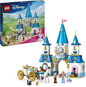 foto del prodotto lego disney princess 43275 castello e carrozza di cenerentola, giocattolo con personaggi e animali, giochi per bambine 6