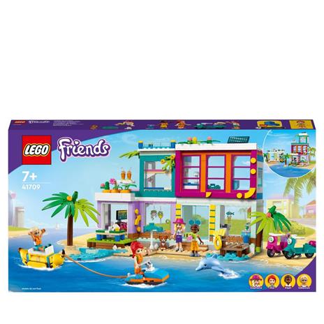 foto del prodotto lego friends 41709 casa delle vacanze sulla spiaggia, con piscina e mini bamboline mia, costruzioni per bambini di 7 anni