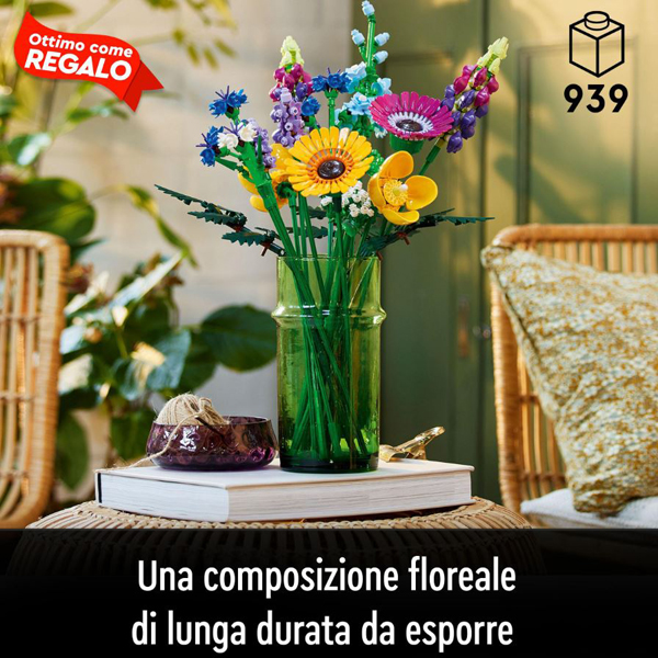 foto del prodotto lego icons bouquet fiori selvatici