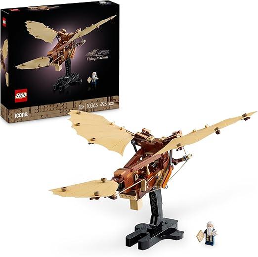foto del prodotto lego icons macchina volante di leonardo da vinci, kit modellismo da esposizione e da collezione,lego,eta 18