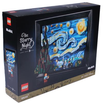 foto del prodotto lego ideas 21333 vincent van gogh notte stellata, set fai da te creativo per adulti, decorazione per casa 3d con minifigure