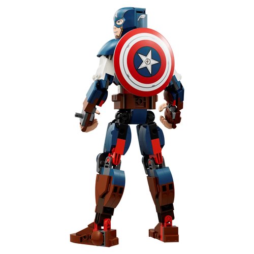 foto del prodotto lego marvel 76258 personaggio di captain america, gioco da costruire per bambini con scudo, collezione supereroi avengers