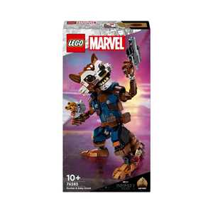 foto del prodotto lego marvel 76282 rocket e baby groot, giochi per bambini di 10 anni con action figure snodabile e minifigure del supereroe