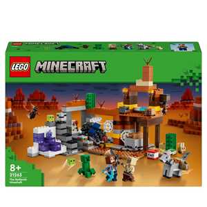 foto del prodotto lego minecraft 21263 la miniera delle badlands, modellino da costruire di bioma con personaggi, giochi creativi per bambini 8