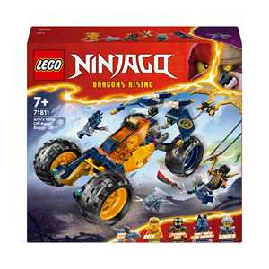foto del prodotto lego ninjago 71811 buggy fuoristrada ninja di arin, giochi per bambini 7 anni, macchina giocattolo con drago e 4 minifigure