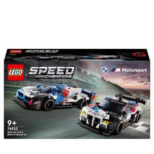 foto del prodotto lego speed champions 76922 auto da corsa bmw m4 gt3 e bmw m hybrid v8 2 modellini di macchine giocattolo per bambini 9 anni