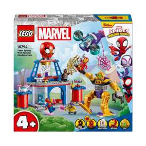 foto del prodotto lego spidey e i suoi fantastici amici 10794 quartier generale di team spidey giochi bambini 4 con mech veicolo e supereroi