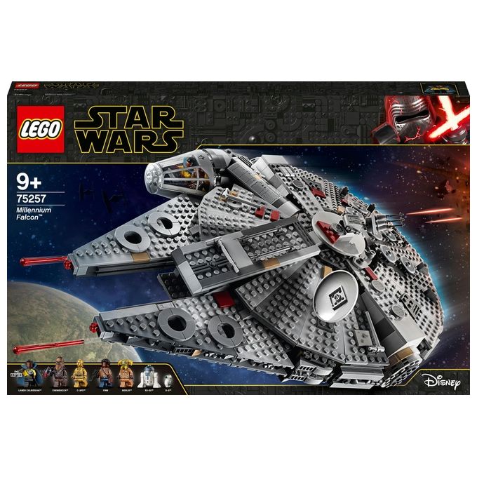 foto del prodotto lego star wars 75257 millennium falcon, modellino da costruire con 7 personaggi, collezione l ascesa di skywalker