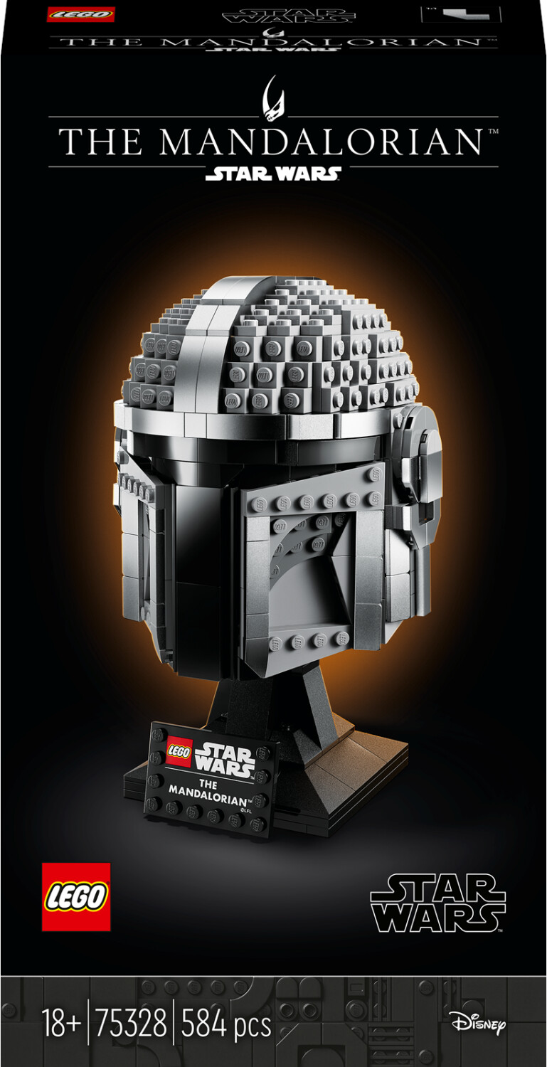 foto del prodotto lego star wars 75328 casco del mandaloriano, elmo da collezione, regalo per adulti da esposizione di guerre stellari