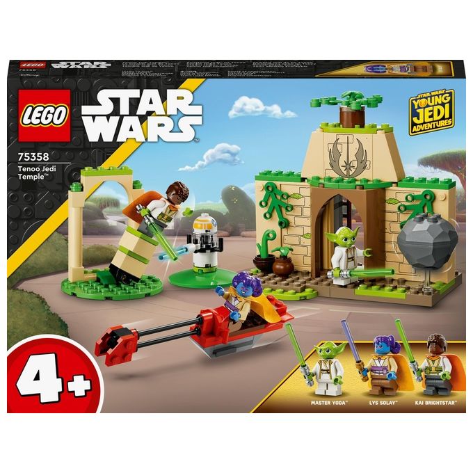 foto del prodotto lego star wars 75358 tempio jedi su tenoo con maestro yoda, spade laser giocattolo, droide e speeder bike, giochi per bambini 4 