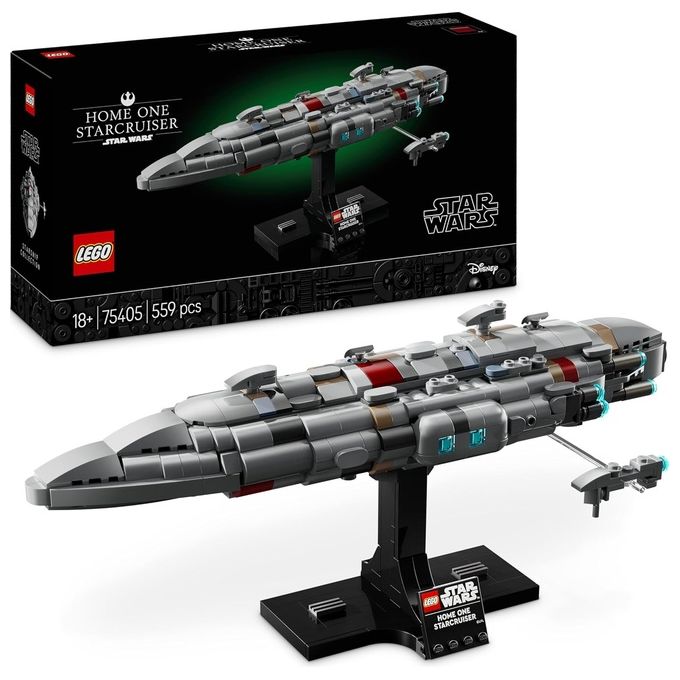 foto del prodotto lego star wars 75405 starcruiser home one, modellino da costruire di astronave da collezione con fregata medica nebulon b, idea regalo di compleanno per adulti, uomo e donna da il ritorno dello jedi