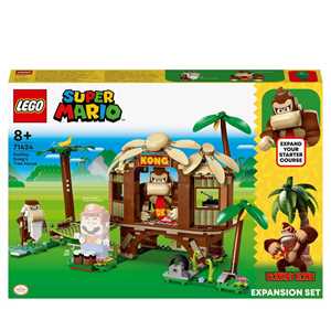 foto del prodotto lego super mario 71424 pack di espansione casa sull'albero di donkey kong, giochi per bambini e bambine 8 con 2 personaggi