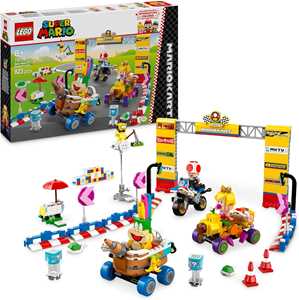 foto del prodotto lego super mario 72036 mario kart pack baby peach e gran premio, veicoli e pista giocattolo da costruire, giochi bambini 8