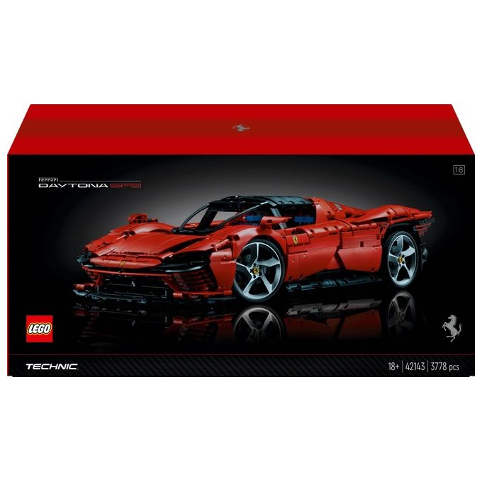 foto del prodotto lego technic 42143 ferrari daytona sp3, modellino auto da costruire supercar scala 1 8, set collezione adulti, idea regalo