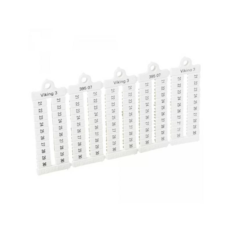 foto del prodotto legrand 039507 piastra segnaletica per blocco di giunzione viking 3 lect horiz passo 5 numeri da 21 a 30