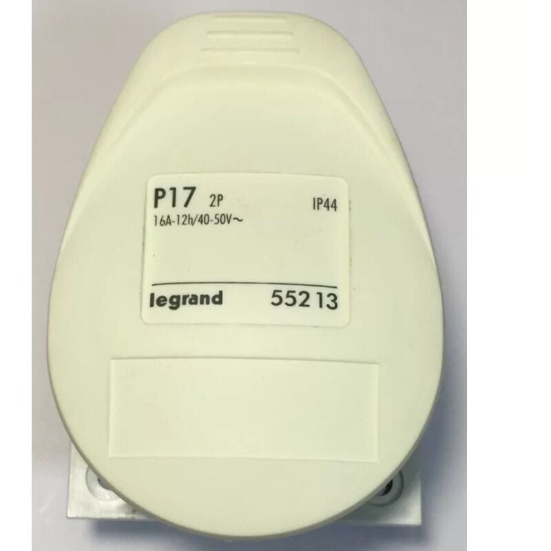 foto del prodotto legrand 055213 p17 base da pannello 2p 16a 40 50v ip44 grigio