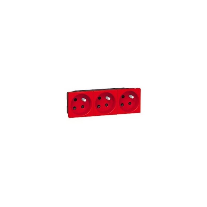 foto del prodotto legrand 077153 presa multiporta prog mosaic 3x2p t con codifica 45 6 mod rossa
