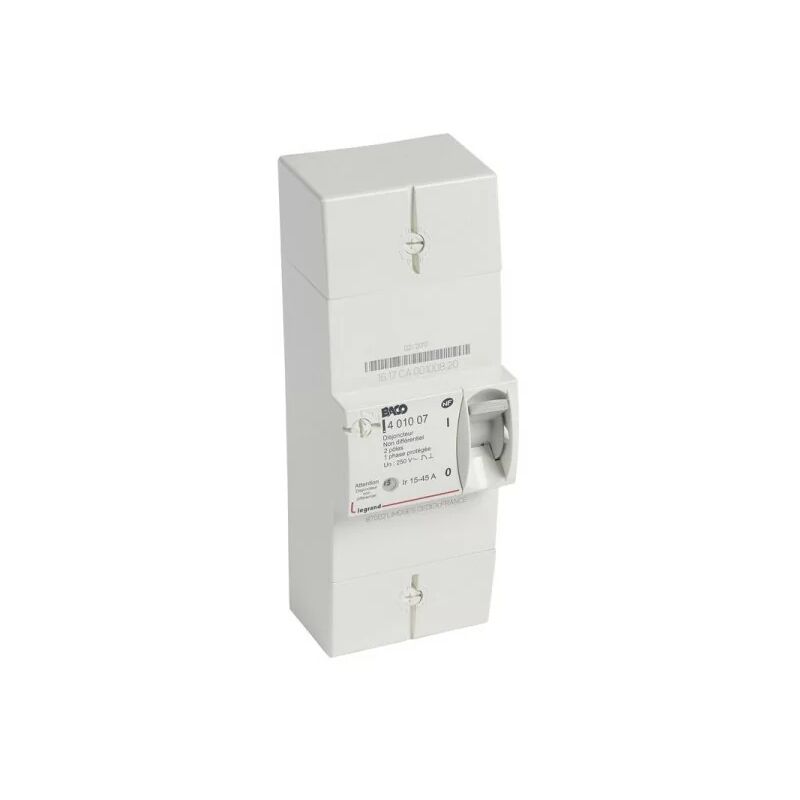 foto del prodotto legrand 401007 enedis interruttore non differenziale bipolare 2p 45a