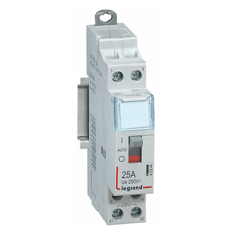 foto del prodotto legrand contattore con bobina 230 v 2p 250 v 25 a 2 na 1 modulo. 412544