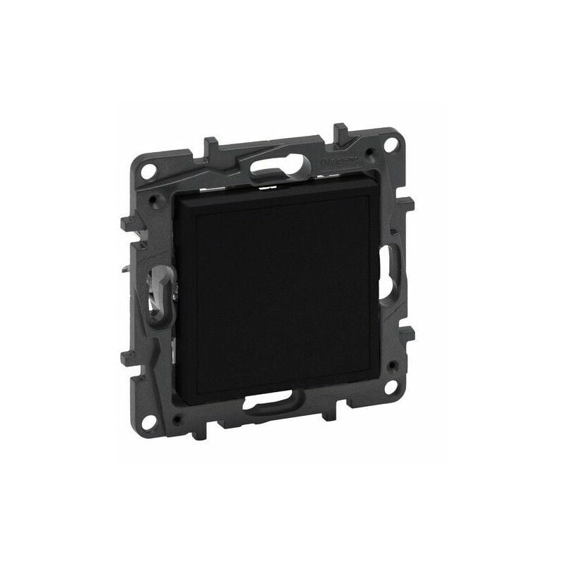 foto del prodotto legrand coperchio cieco e adattatore per mosaico nilo step nero opaco 864579