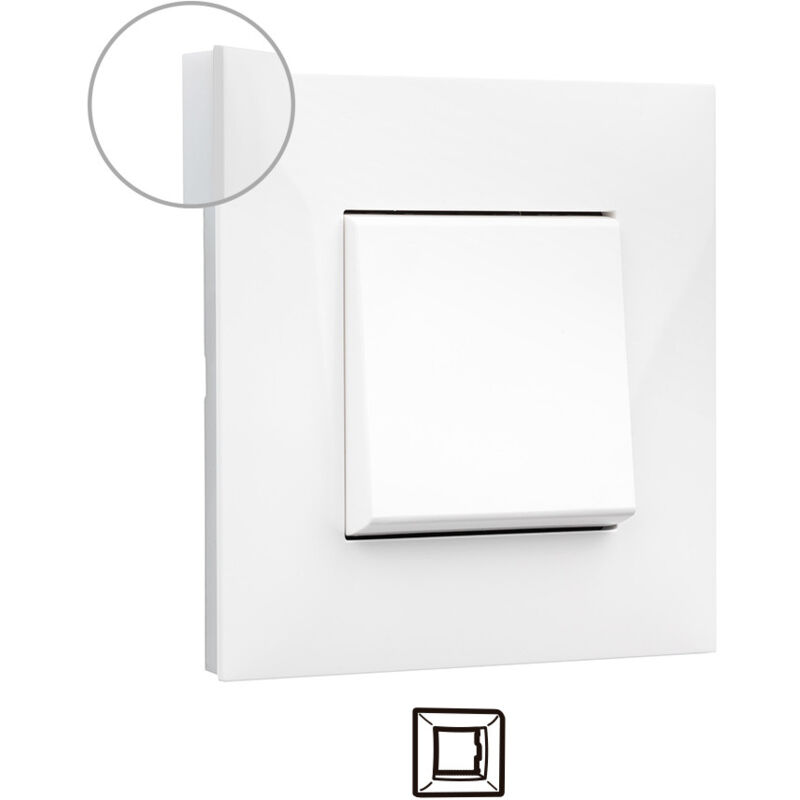 foto del prodotto legrand cornice 1 elemento bianca valena next 741001 bianco