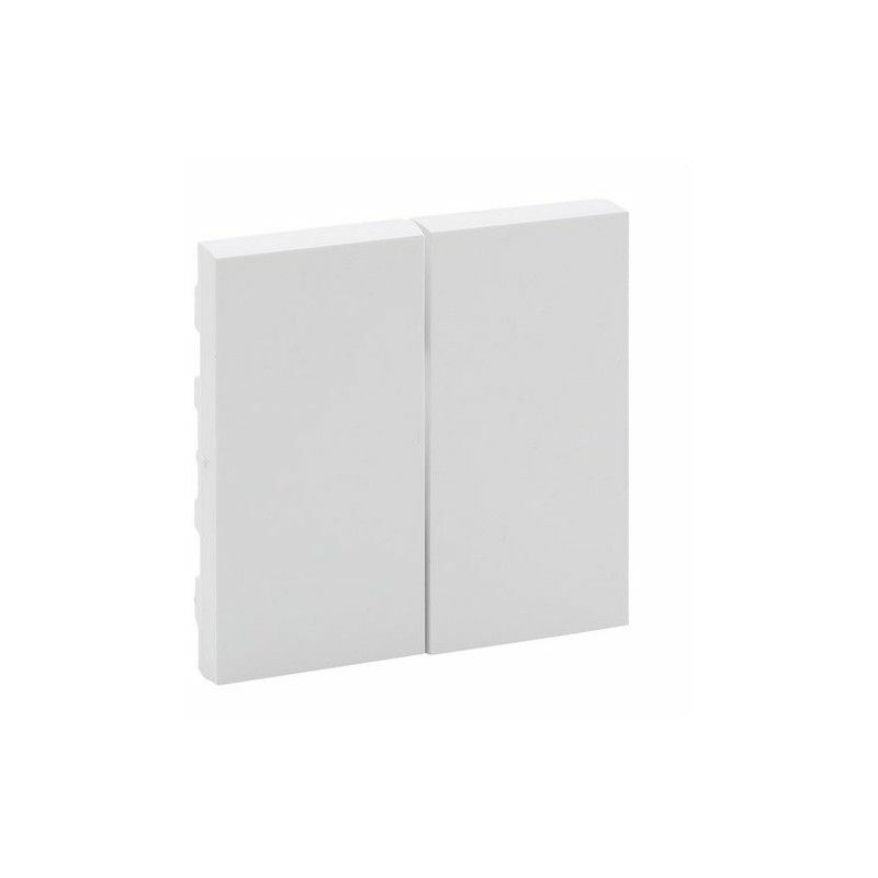 foto del prodotto legrand doppia chiave nilo step per interruttore e interruttore bianco opaco 864105