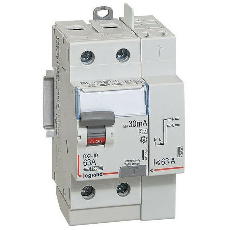 foto del prodotto legrand interruttore differenziale 30 ma 63 a tipo a ingresso uscita dall alto