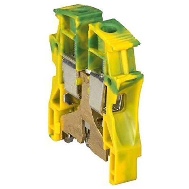 foto del prodotto legrand morsetto 16mmq attacco din colore giallo verde 037174