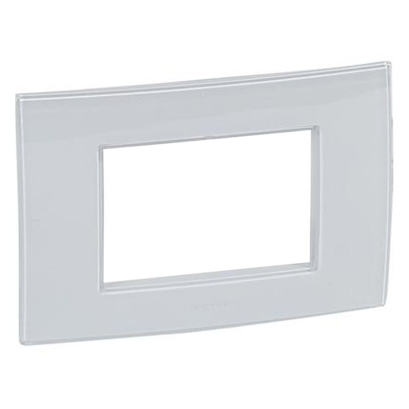 foto del prodotto legrand placca vela quadra grigio metallizzato 3 moduli 685746