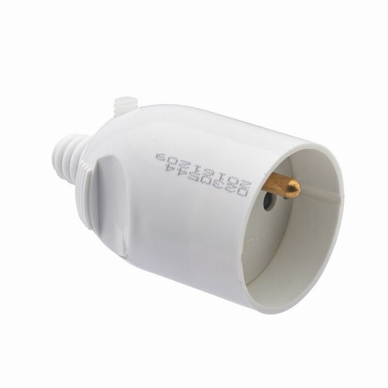 foto del prodotto legrand presa di corrente 2p t 16 ampere femmina per cavo diritto debflex apertura a cappuccio bianco 713710