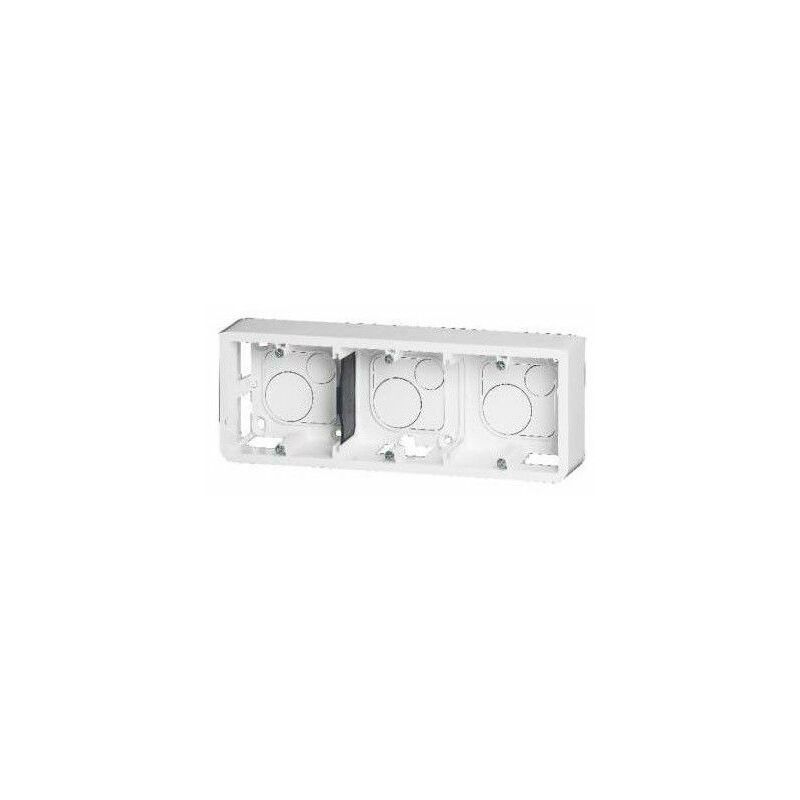 foto del prodotto legrand scatola da superficie rettangolare mosaico per sei o otto o 3x2 moduli ip20 ik02 225x83x40mm in termoplastico bianco
