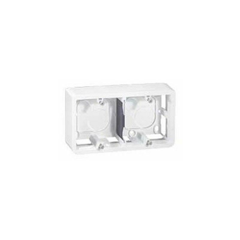 foto del prodotto legrand scatola rettangolare da superficie mosaico per quattro o cinque o 2x2 moduli ip20 ik02 154x83x40mm in termoplastico colorato